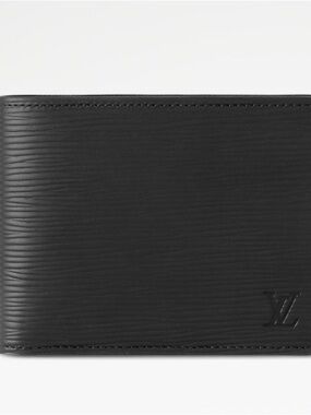 Louis Vuitton Black Epi Leather Slim Bi-Fold Wallet